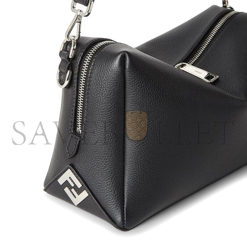F**di lui medium black leather bag 7va672asihf0gxn (28*19*11cm)